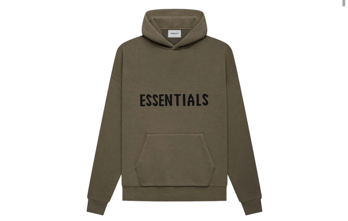 Fear of God Essentials Knit Pullover Hoodie - Harvest